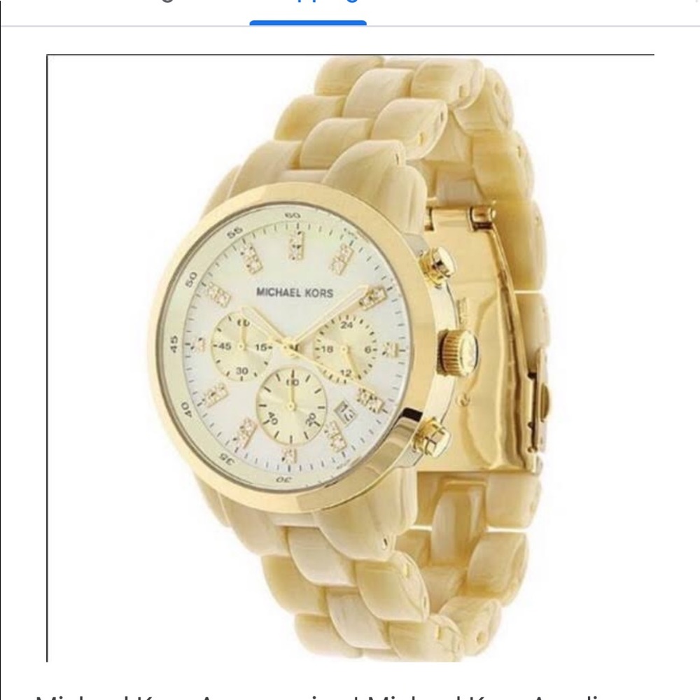 Michael Kors Chronograph Acrylic horn watch